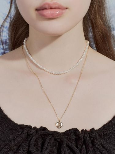 Rosie heart pearl necklace set - ENGBROX - Modalova