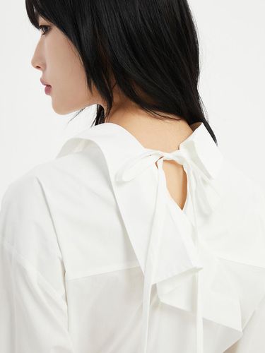 Back Ribbon Cotton Shirts Blouse_LFSAS24220IVX - LUCKY CHOUETTE - Modalova