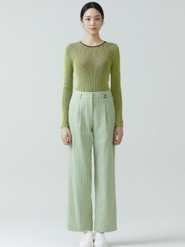 It MICHAA Linen Stripe Pants (2 COLOR) - itMICHAA - Modalova