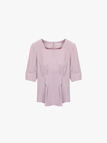 It MICHAA Square Neck Peplum Cooling Blouse - itMICHAA - Modalova