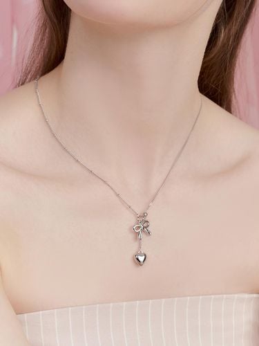 Briana ribbon heart necklace - ENGBROX - Modalova