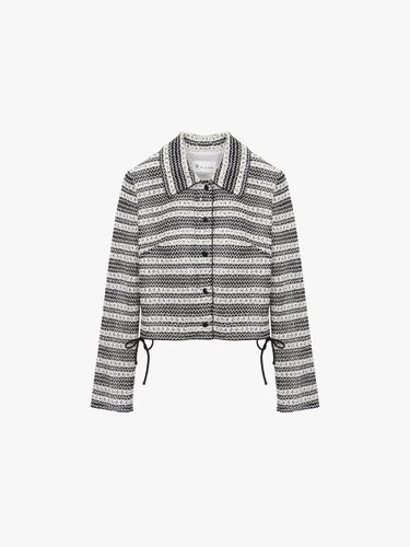 It MICHAA Stripe Crochet Jacket (BLACK) - itMICHAA - Modalova