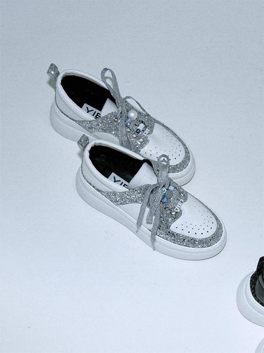 Billy Platform Sneakers white+silver glitter - yieyie - Modalova