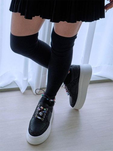 Billy Platform Sneakers black + black glitter - yieyie - Modalova