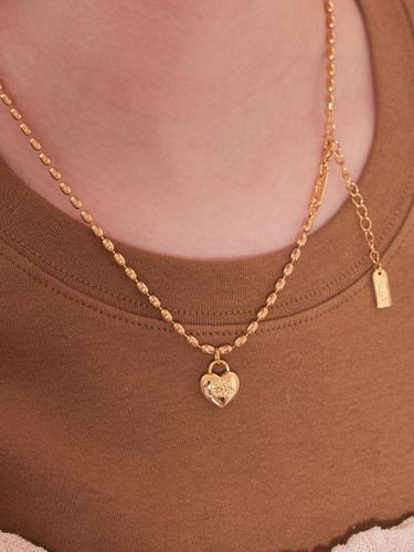 Jude gold heart bag necklace - more jude - Modalova