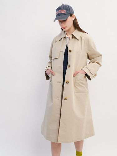 Raglan Sleeved Mac Trench Coat OW3SR2000 - OLIVE DES OLIVE - Modalova