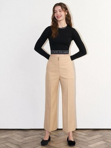 High Waist Semi Bootcut Pants OW3SL2090 - OLIVE DES OLIVE - Modalova