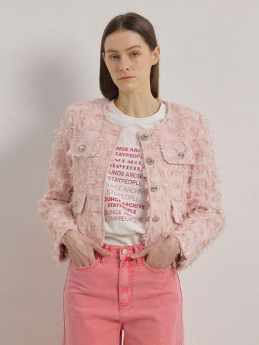 FLAP POCKET HAIR JACKET (PINK) - STAYPEOPLE - Modalova