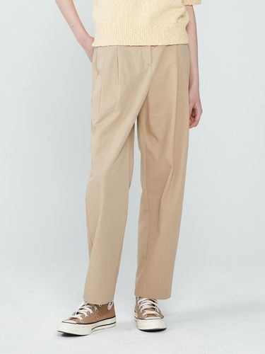 Heavy Cotton Semi Baggy Pants (Beige) - depasion - Modalova