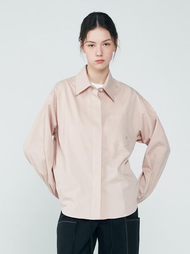 Pocket Basic Long Sleeve Shirt (Pink) - depasion - Modalova