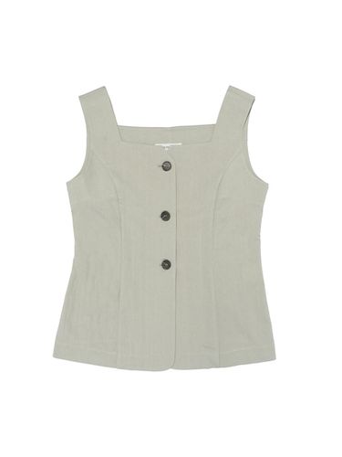 Slim fit square neck bustier vest (Seladon green) - depasion - Modalova