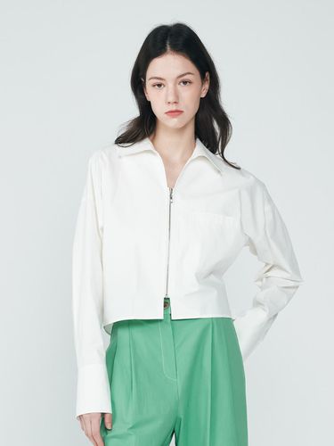 Cropped long sleeved oversized fit zipper collar s - depasion - Modalova