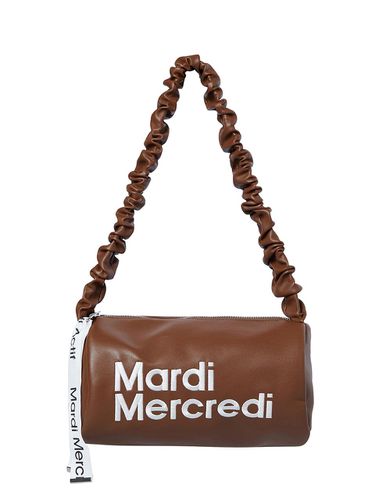 FAUX LEATHER SHOULDER BAG CYLINDER_BROWN - Mardi Mercredi Actif - Modalova