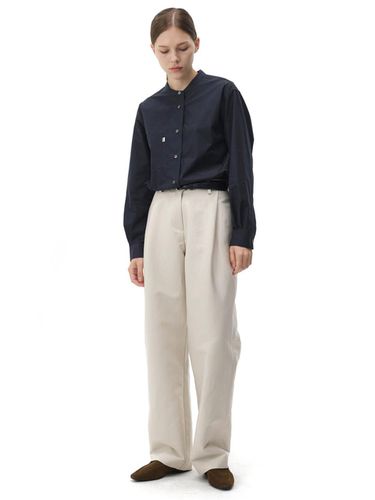 CHINA NECK BOXY SHIRT (NAVY) - STAYPEOPLE - Modalova