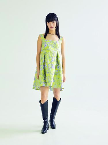 FLOWER MINI DRESS _YELLOW - bomnal boutique - Modalova