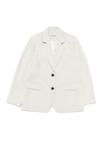 Flap pocket wide blazer jacket (white) - depasion - Modalova