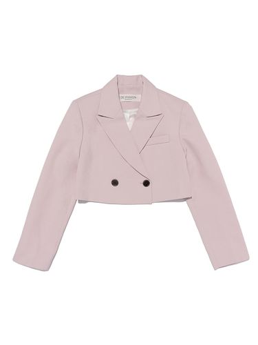 Classic Double button Cropped Jacket (Pink) - depasion - Modalova