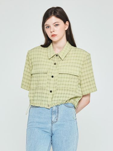 Pocket Point Cropped Short-Sleeved Shirt Jacket (L - depasion - Modalova