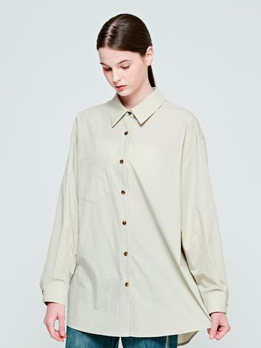 Loose Fit Layered Long-Sleeved Shirt (Soft Green) - depasion - Modalova