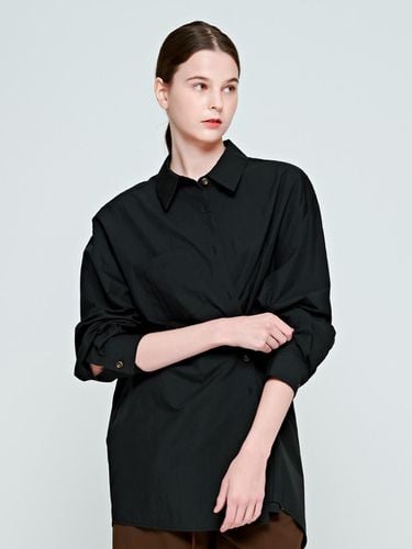 Loose Fit Layered Long-Sleeved Shirt (Black) - depasion - Modalova