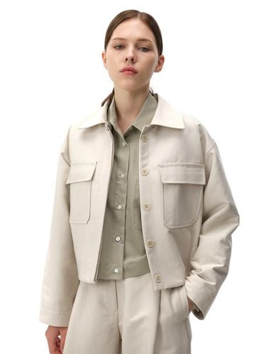 HIDDEN CROPPED JACKET (BEIGE) - STAYPEOPLE - Modalova