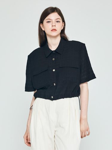 Pocket Point Cropped Short-Sleeved Shirt Jacket (B - depasion - Modalova