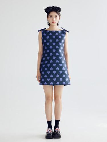 RIBBON MINI DRESS - NAVY - bomnal boutique - Modalova