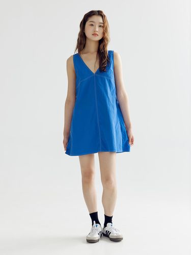 STITCH MINI DRESS - BLUE - bomnal boutique - Modalova