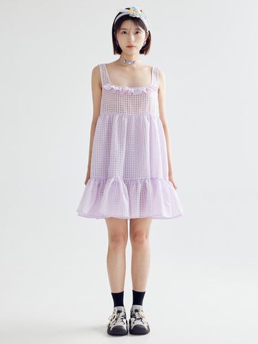 FRILL MINI DRESS - VIOLET - bomnal boutique - Modalova