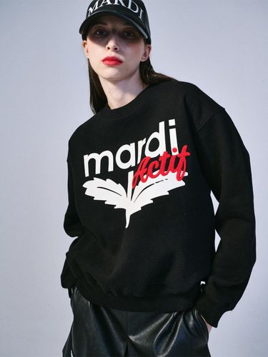 BRUSHED SWEATSHIRT ACTIF BLOOMMARDI_BLACK RED - Mardi Mercredi Actif - Modalova