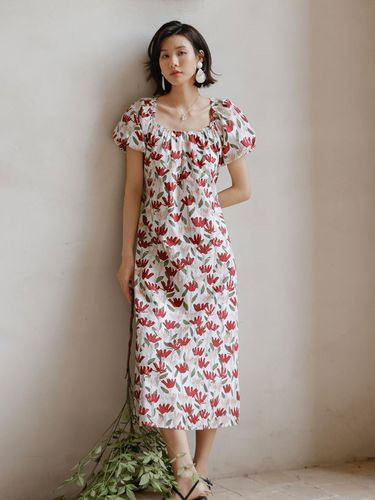 LS_Floral puff sleeve summer dress - LANGSON - Modalova