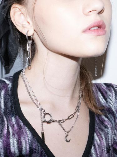 Luna Mixed Chain Necklace [surgical] - b able two - Modalova