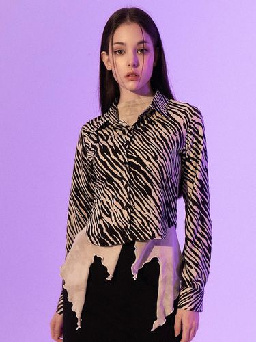 Zebra Silky Shirts (BEIGE) - b able two - Modalova