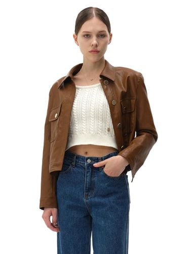 CLASSIC FAUX LEATHER JACKET (BROWN) - STAYPEOPLE - Modalova