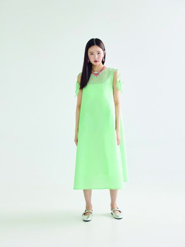 LEAF MIDI DRESS _ GREEN - bomnal boutique - Modalova