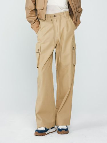 Cargo Pocket Wide Pants (Beige) - depasion - Modalova