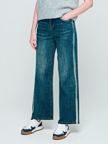 Line washing wide denim pants (blue) - depasion - Modalova