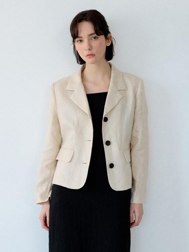 Basic Linen Jacket (Short) - Beige - sisterhood - Modalova