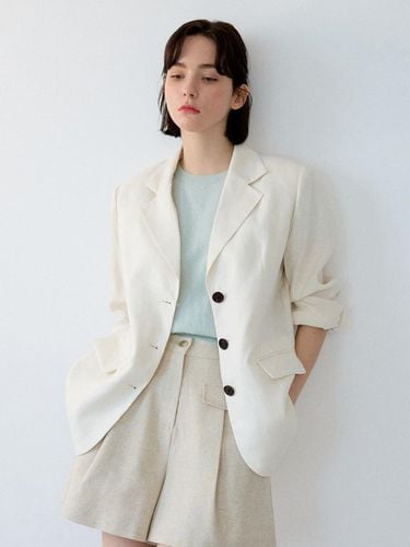 Basic Linen Jacket (long) - Light beige - sisterhood - Modalova