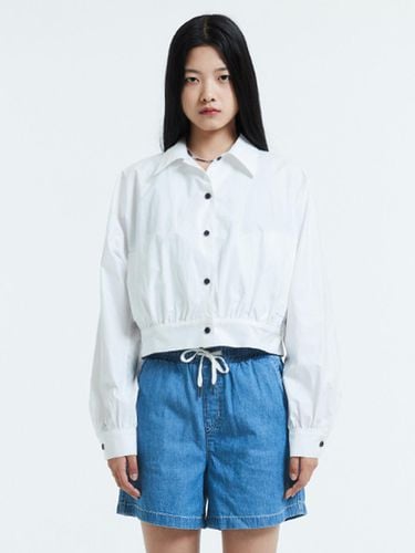 Coated cotton blouson / White - HOKUSPOKUS - Modalova