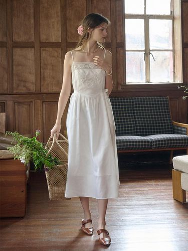 SR_Lace embroidery slip dress - Simple Retro - Modalova