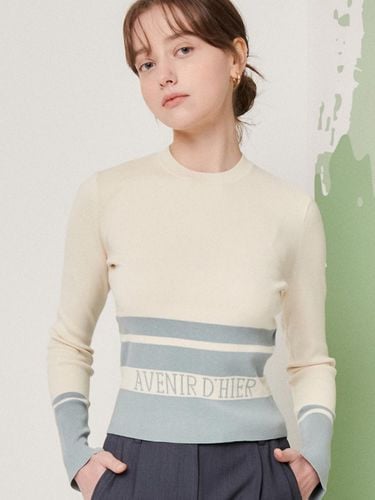 Lettering Contrast Cropped Pullover Knitwear GN9A1 - JJ JIGOTT - Modalova