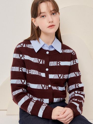 Lettering Block stripe Cardigan GN9A1CDJ3 - JJ JIGOTT - Modalova