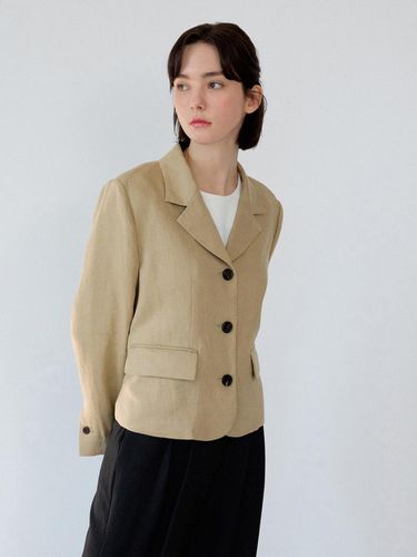 Basic Linen Jacket (Short) - Khaki - sisterhood - Modalova