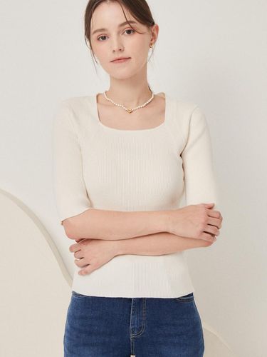 Square Neck Slim Fit Pullover Knit GN9A1PO51 - JJ JIGOTT - Modalova