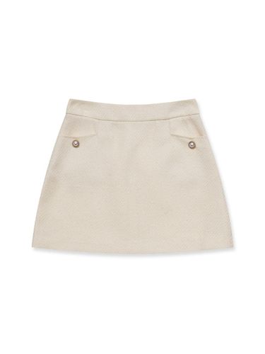 Tweed A-line miniskirt - beige - sisterhood - Modalova