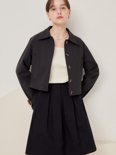 Sleeve Belt Cropped Trench Coat GN9P0TCW1 - JJ JIGOTT - Modalova