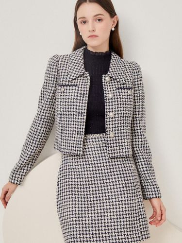 Puffed Sleeve Cropped Tweed Jacket GN9A0JK55 - JJ JIGOTT - Modalova