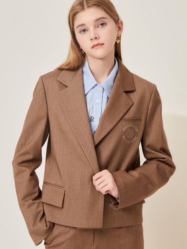 Contrast Cuffs Herringbone Jacket GN9A0JKJ1 - JJ JIGOTT - Modalova