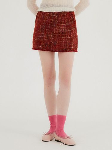 Wool cotton A-line tweed skirt / - HOKUSPOKUS - Modalova